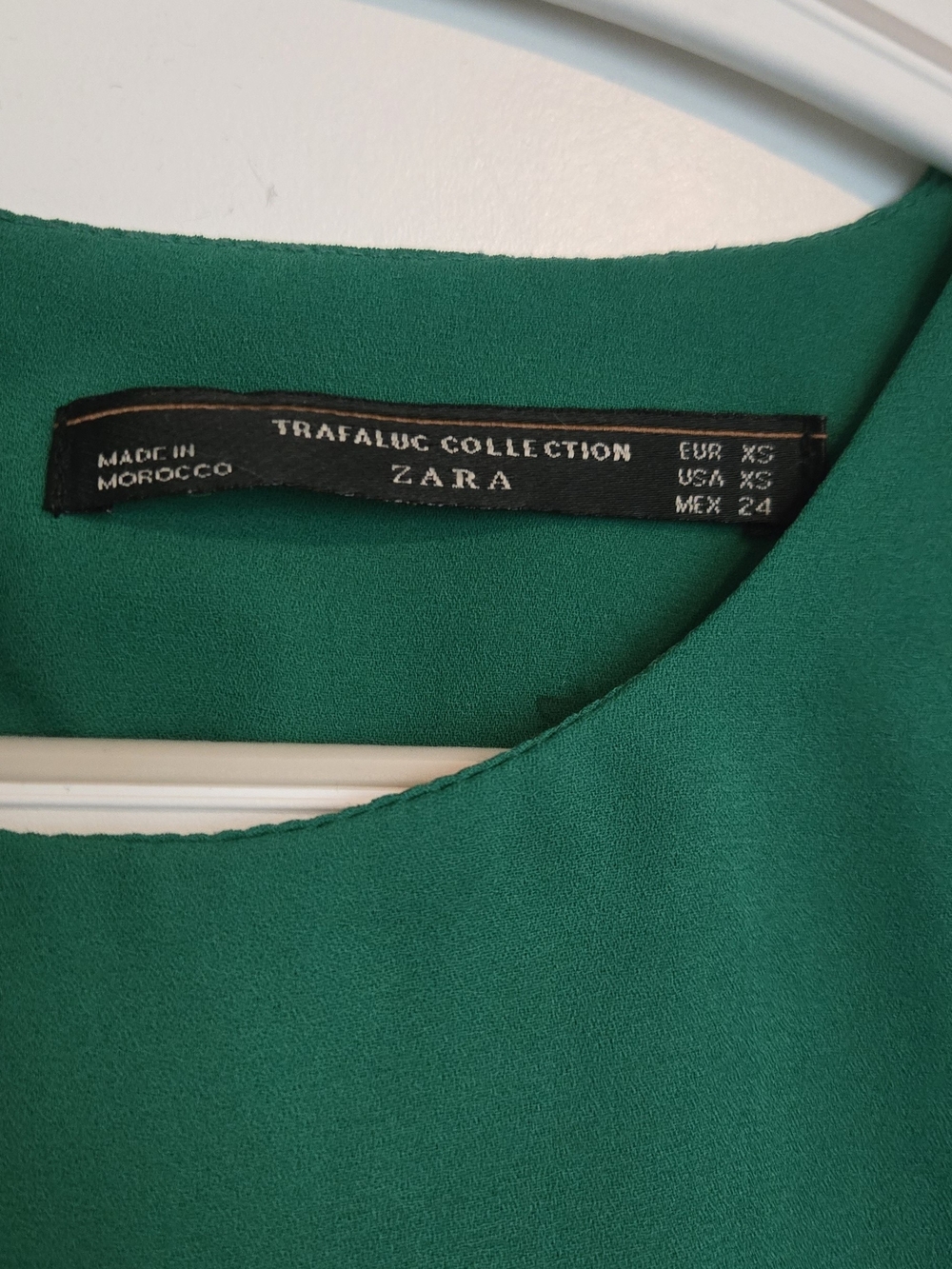 Zara Green Flowy Blouse